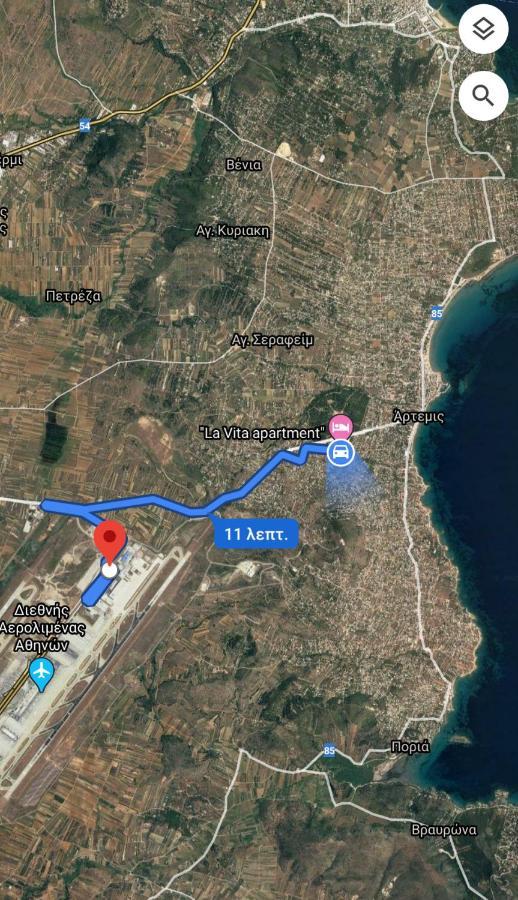 La Vita Apartments-Near Airport & Sea Αρτέμιδα Εξωτερικό φωτογραφία